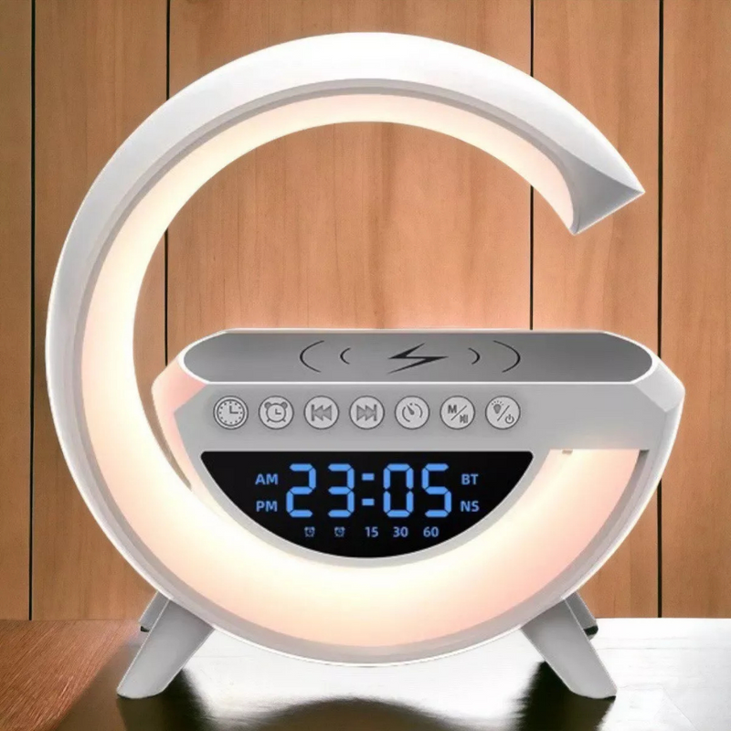 G-Speaker Smart: Caixa Bluetooth com Carregamento por Indução e Luminária Integrada para Celulares