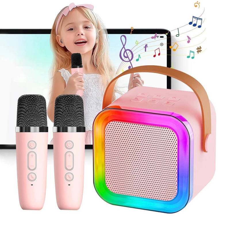 K12 Caixa de Som Bluetooth para Karaoke com Microfone Integrado