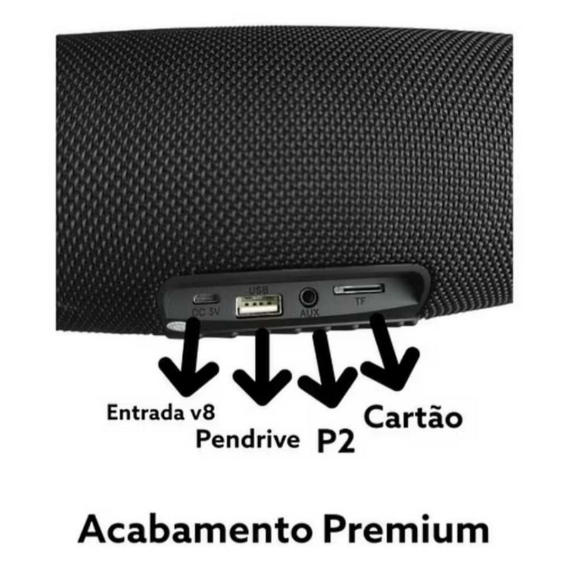 Caixa de Som Extreme 3 Bluetooth 70W – 23cm com Rádio e Entrada USB