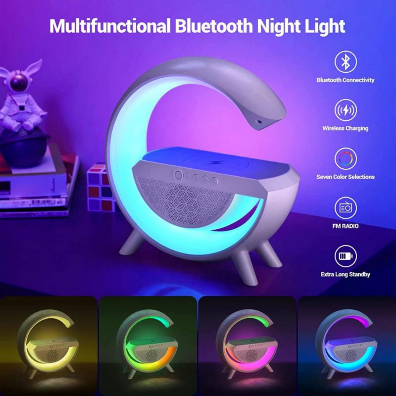 G-Speaker Smart: Caixa Bluetooth com Carregamento por Indução e Luminária Integrada para Celulares