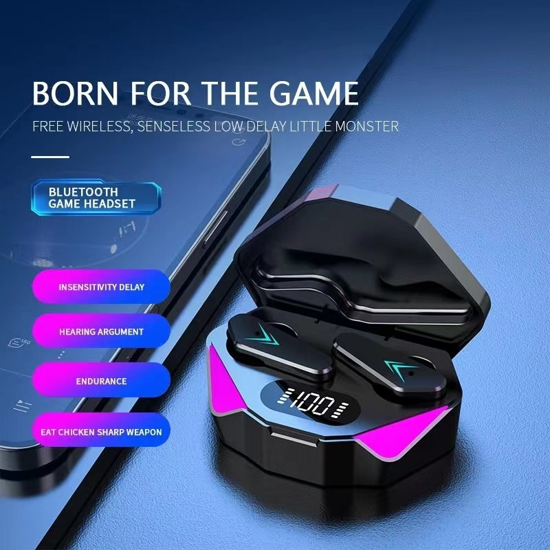 Fone Gamer X15 Bluetooth 5.0 TWS com Baixa Latência e Som Estéreo